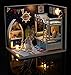 Cuteroom Wood Dollhouse Miniature Kit DIY Doll House Room With Furniture Cover Toy Artwork Gift