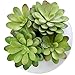 MyGift® Decorative Fake Plants Artificial Succulent Plant in Glazed White Ceramic Pot