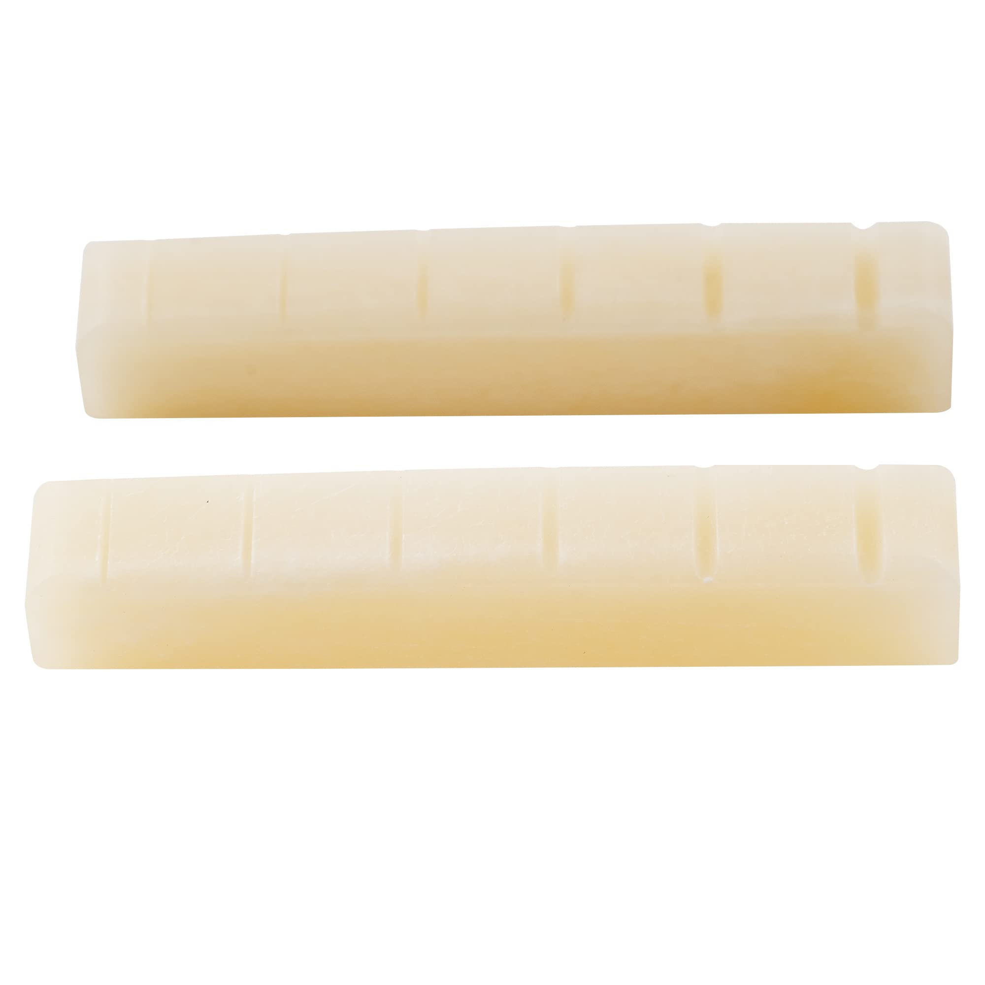 Musiclily Pro 42.95mm Slotted Electric and Acoustic Guitar Unbleached Bone Nut for 6-String Ibanez and PRS (Set of 2)