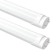 SUSLUM Fluorescent Light Bulbs 48 inch, T8 LED Bulb 4 Foot Type A+B Replacement for F32T8 or F40T12 Tube, 24W 3200LM 5000K Daylight, Double or Single End Powered, 2-Pack