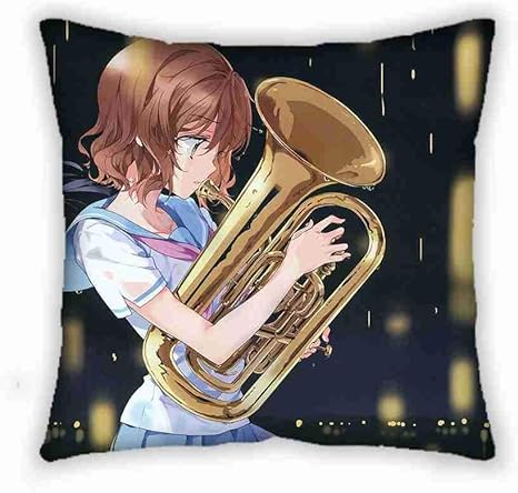 Amazon 枕カバー 可愛い リズと青い鳥 響け ユーフォニアム 黄前久美子 両面 クッション ソファー 車用 インテリア アニメ 抱き枕カバー 45cmx45cm アニメ 萌えグッズ 通販
