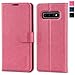 Galaxy S10+ Plus Wallet Case, TUCCH S10 Plus Case, PU Leather RFID Blocking Flip Case with Card Slot, Stand Holder Slim Book Cover Compatible with Galaxy S10 Plus (6.4 inch 2019) - Hot Pink
