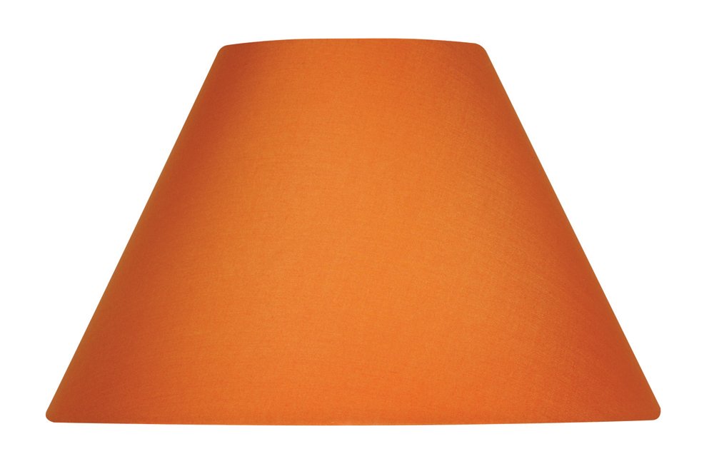 Oaks Lighting Cotton Coolie Shade, 10-inch, Fabric, Satsuma/Orange