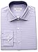 Perry Ellis Men's Slim Fit Adjustable Collar Perf Mini Check Dress Shirt, Purple, 16-32/33