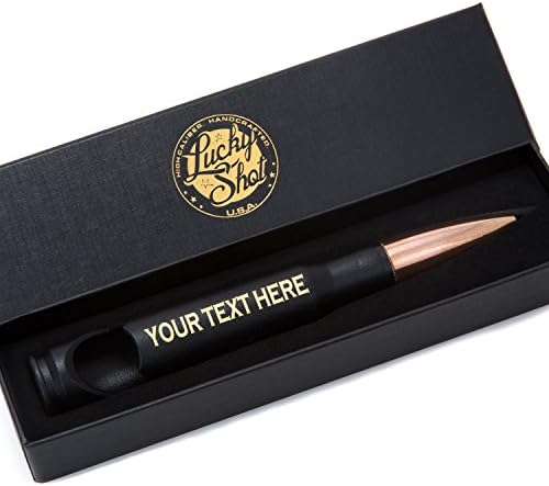 Personalizable 50 Caliber BMG Real Bullet Bottle Opener in Black