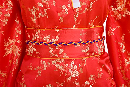 Joy Bridalc Women's Kimono Robe Japanese Traditional Brocade Cosplay Costume,red Plum