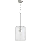 Craftmade 60292-BNK Lyndsey Pendant, (1) E26 Sockets, Brushed Polished Nickel (Bulbs NOT Included)
