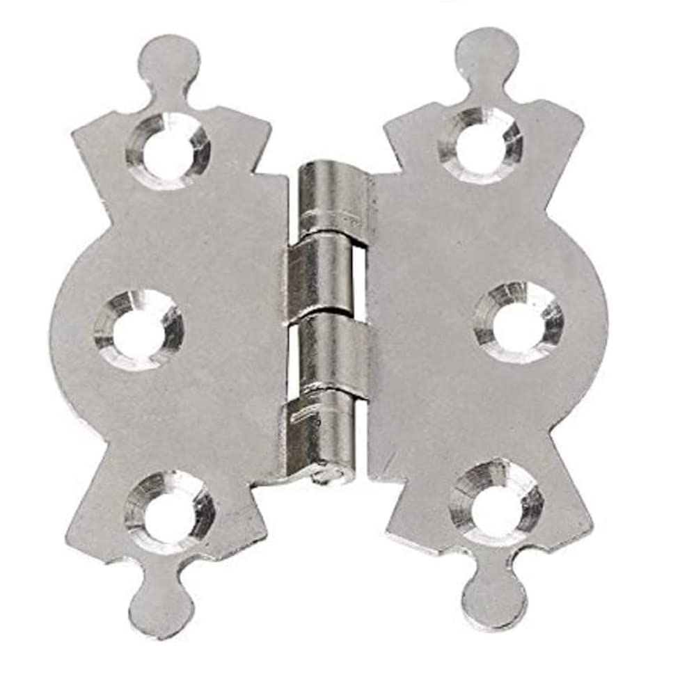 Merriway BH02995 (2 Pcs) Butterfly Fancy Jewellery Box Hinges, Bright Zinc Plated 40mm (1.1/2 inch) - Pack of 2 Pieces