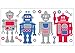 Fun4Walls WS40270 Robots Wall Stickers