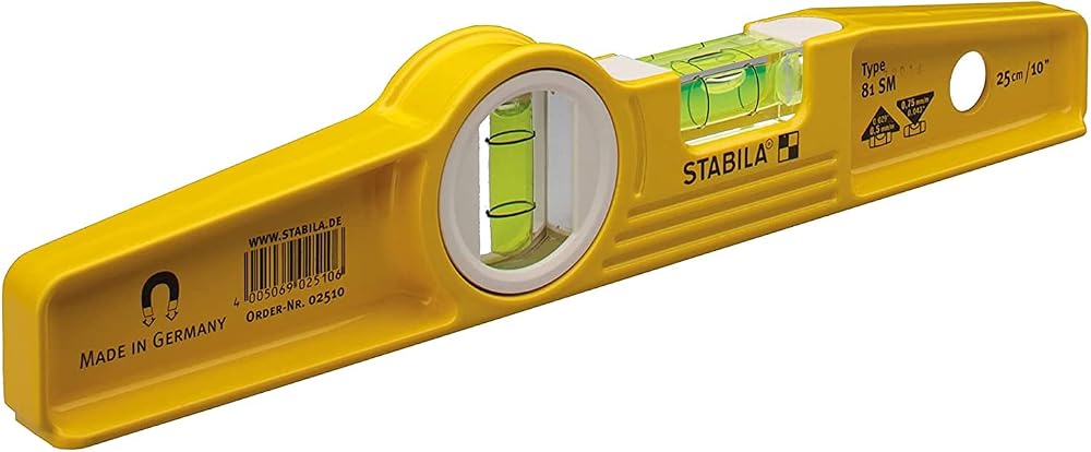 Stabila 25cm 10in Rare Earth Magnetic Spirit Level