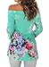 Dokotoo Womens Casual Off Shoulder Drape Floral Print 3 4 Sleeve Blouses Tops (S-XXL)