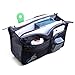Magik 2 Pack Travel Insert Handbag Purse Large Liner Organizer Tidy Bags Expandable 13 Pocket Handbag Insert Purse Organizer with Handles (.Black.)