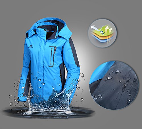 image for Waterproof Hooded Jacket Women - Diamond Candy Casual Jackets Windproo