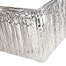 PUZINE 2 Pack Metallic Foil Fringe Table Skirt Tinsel Party Table Skirt Banner for Parade Floats Mardi Gras Party Decoration（L108 inH 29in） (Silver, 2pack)