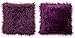 Chanasya Soft Shaggy Fuzzy Mangolian Faux Fur Cozy Elegant Chic Decorative Aubergine Throw Pillow Cover Pillow Sham- Violet Purple 2-Pack Throw Pillowcase 18x18 Inches (Pillow Insert Not Included)