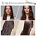 Professional 2 in 1 Curling Iron Hair Straightener Tourmaline Ceramic Flat Iron for All Hair Types with Rotating Adjustable Temperature Fast High Heat 250℉-450℉, 1 Inch (Gold)thumb 2