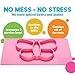 One-Piece Silicon Child Placemat and Bowl - Lightweight & Convenient, Mess-Free, Portable, Perfect for Infants & Toddlers 6 Month + and Easy to Clean (Cat)