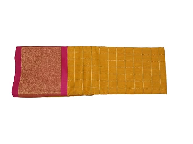 Handloom Checks Sarees-Big Boder-SAT01