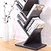 SUPERJARE 9-Shelf Tree Bookshelf | Thickened Compact Book Rack Bookcase | Display Storage Furniture for CDs, Movies & Books | Gray
