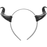 FRCOLOR Halloween Horn Headband Devil Horns Headdress Gothic Cosplay Costume for Women Dress up Party