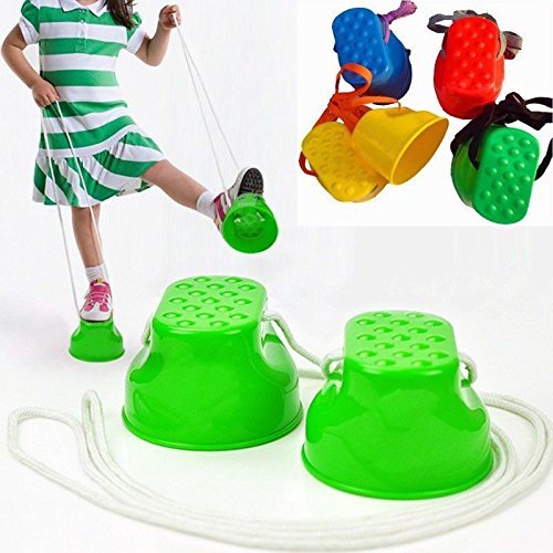 Nicedeal Buytra 1 Pair Jumping Stilts Plastic Balance Jumping Stilts Toys Feet Child Toy for Fun and Entertainment