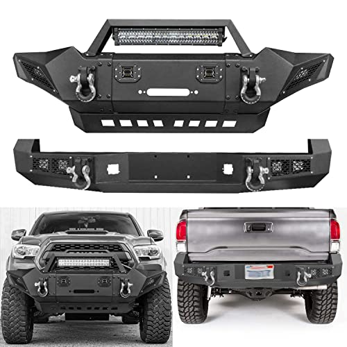 EBESTauto Bumper Set Front Bumper with Winch Bracket +