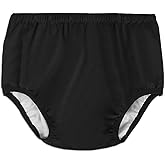 Adult Diaper Cover for Incontinence, Cloth Active Latex Leak Proof Pants, Noiseless Reusable Washable Pull Up Plastic Pants (Black, L)