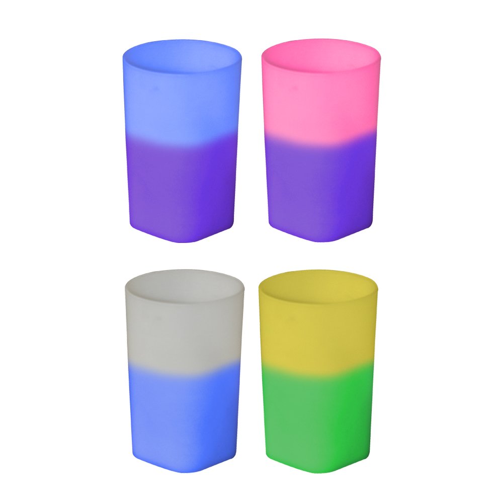 2oz Color Changing Mood Plastic Shot Glass, Set of 12, Assorted Colors