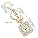 Keychains for Women, Crystal Key Chain Rhinestone Perfume Bottle Key Ring Gift for Womens Bag or Cellphone or Car Pendant (white)