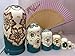Leegoal New 7pcs Wooden Russian Nesting Dolls Braid Girl Dolls Traditional Matryoshka Wishing Dolls Gift Green