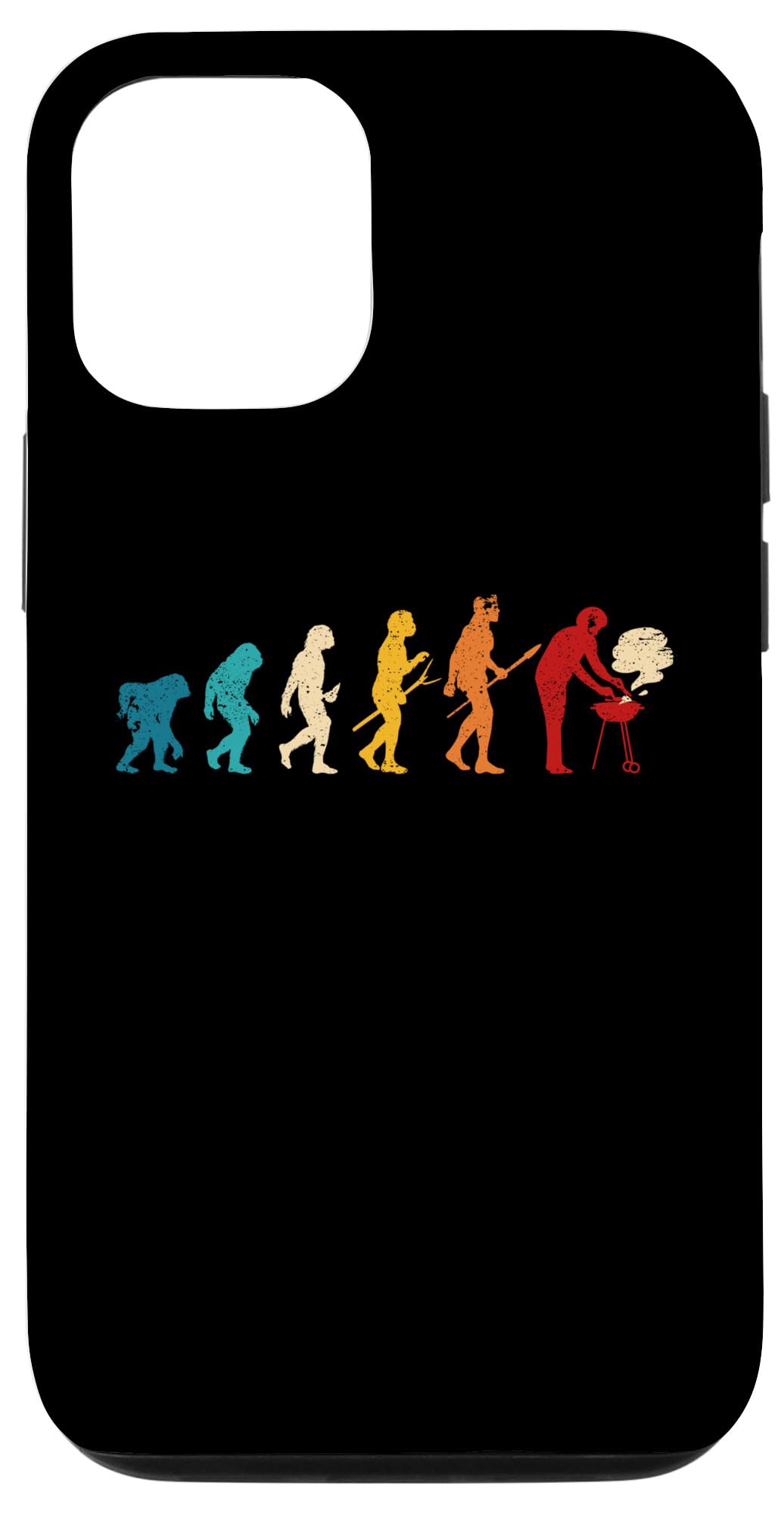 iPhone 15 Grilling Evolution Of Man BBQ Grill Barbeque Meat Smoker Case