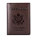 Passport Wallet Holder Cover Case ID Window Travel Wallet with RFID Blocking - Coffee