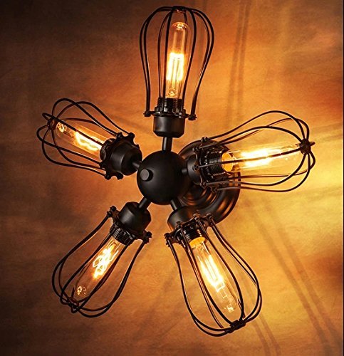 Electro_BP;Vintage Barn Metal Semi Flush Mount Light Max 