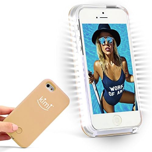 KIMI Selfie Light Iphone 7/8 Case, Fashion Luxury Flash Mobile Led Cover, Increase Facial Light, Luminous Cell Phone Light Up Bumper, Protective Shell