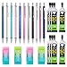 23 Pieces Mechanical Pencil Set - 11 Pieces 0.7 mm Metal Mechanical Pencils and 8 Tubes Lead Refill with 4 Pieces Pencil Rubber Erasers for Office and School