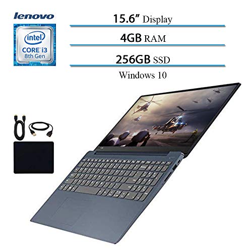 2019 ILenovo IdeaPad 330 15.6″ Laptop Computer, 8th Gen Intel Core i3-8130U Up to 3.4GHz (Beat i5-7200U), 4GB RAM, 256GB SSD, Wi-Fi, Bluetooth, Webcam, HDMI, Windows 10 (Blue) w/ Accessories