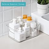 Grace Store 8Pcs Clear Plastic Organiser Storage Tray Kitchen Desk Makeup view 4