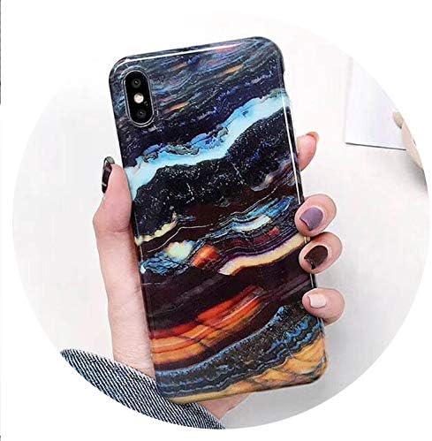 Colorful Marble Phone Cases for iPhone Xs Max Case for iPhone X Xr 8 7 6S 6 Plus Cover Luxury Smooth Soft Imd Cases Coque,Style 10,for iPhone 7 Or 8