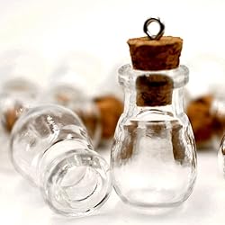 MIGK 24pcs Small Mini Glass Jars Bottles with Cork