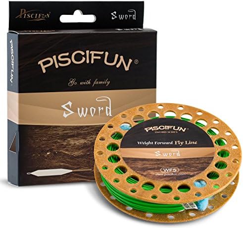 Piscifun Sword Fly Fishing Line with Welded Loop, Weight Forward Floating Fly Line, Available in WF1, WF2, WF3, WF4, WF5, WF6, WF7, WF8, WF9, and WF10 Weights, in Lengths of 90 and 100 Feet