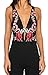Cocominibox Women's Transparent Embroidery Deep V Sleeveless Tops See Through Summer Floral Mesh Shirts