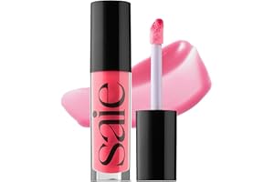 Saie Glossybounce - Hydrating Lip Gloss and Tinted Lip Oil Hybrid with Hyaluronic Acid & Jojoba Oil for Non-Sticky, Ultra-Shiny, Plump & Soft Lips - Everyday Makeup Essential - Play (.17 oz)