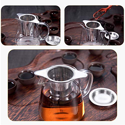 Tea Strainers for Loose Tea,18/8 Stainless Steel Tea Infuser Fine Mesh Filters Tea Strainer Double Handles for Hanging on Teapots, Mugs, Cups to steep Loose Leaf Tea and Coffee - Thumbnail 3