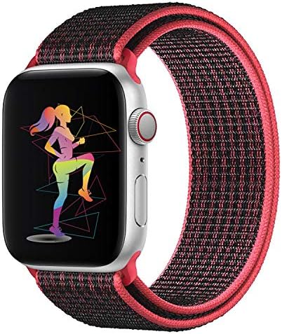 Unhom Compatible with Apple Watch Band 38mm 40mm 42mm 44mm, Soft Nylon Weave Sport Loop Replacement Band for Watch Series 4/3/2/1