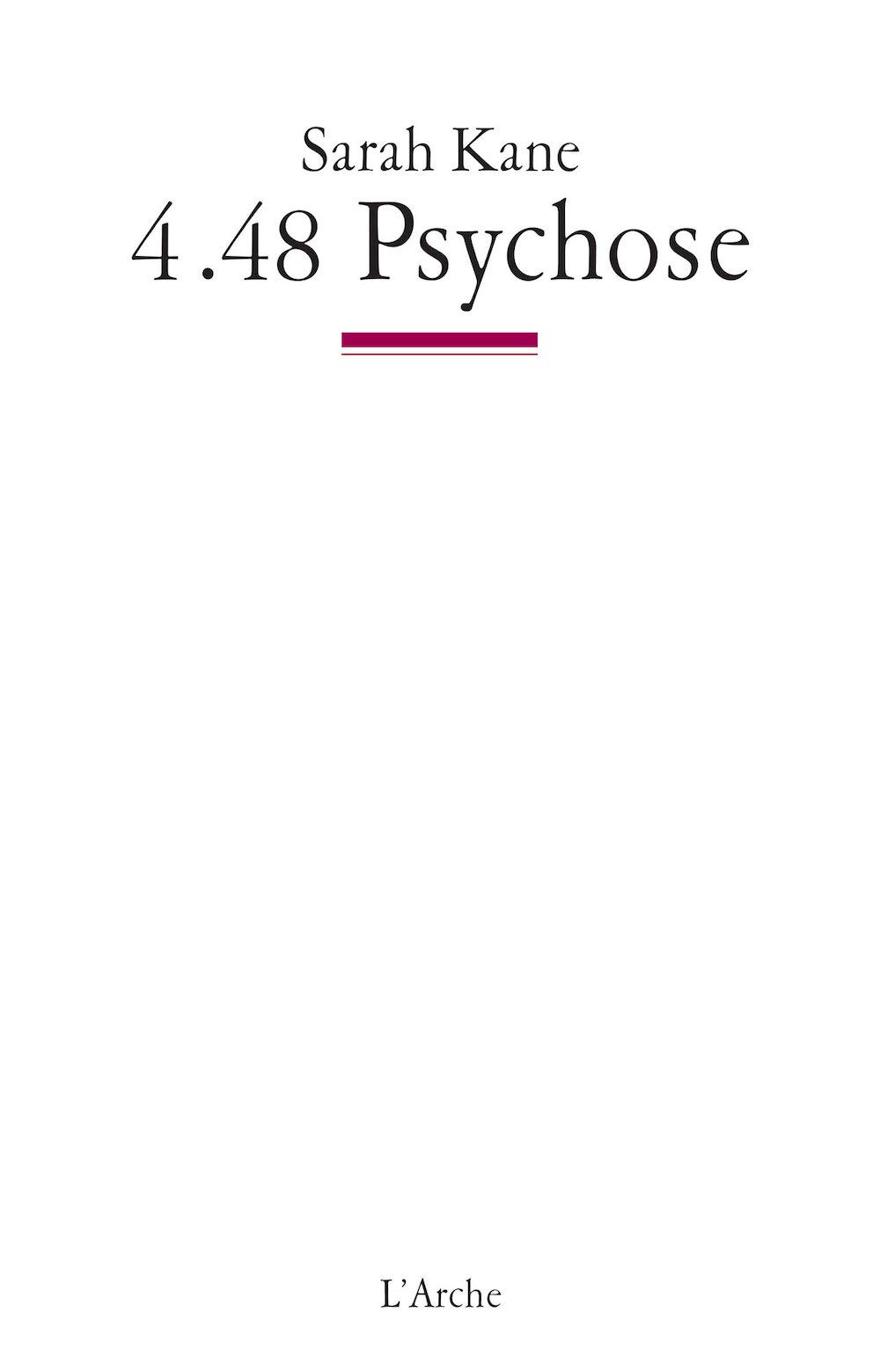 Amazon.fr - 4.48 Psychose - Kane, Sarah - Livres