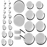 White Single Flare Acrylic Earlets Solid Ear Plugs 10G Gauge to 1-3/16