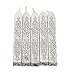 Pack of 5pcs Classic Cord Wick Vintage Sealing Wax Stamp Stick Initial Letter Wedding (Silver)