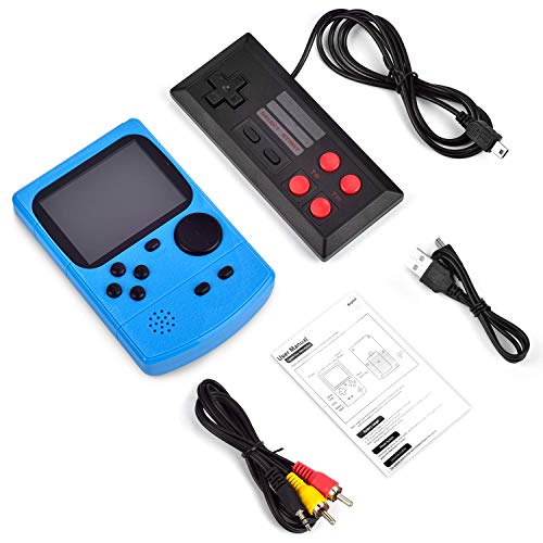 Kiztoys Console di Gioco Portatile Videogiochi Portatili con 400 Giochi Classici Schermo a Colori da 3 Pollici per 2 Giocatori Supporto TV Console per Giochi Portatili 6 Ore+ per Bambini Adulti