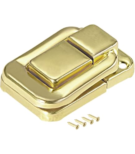 SDTC Tech Retro Gold Toggle Latches - 2-Pack Antique Brass Hasp For Jewelry & Craft Boxes