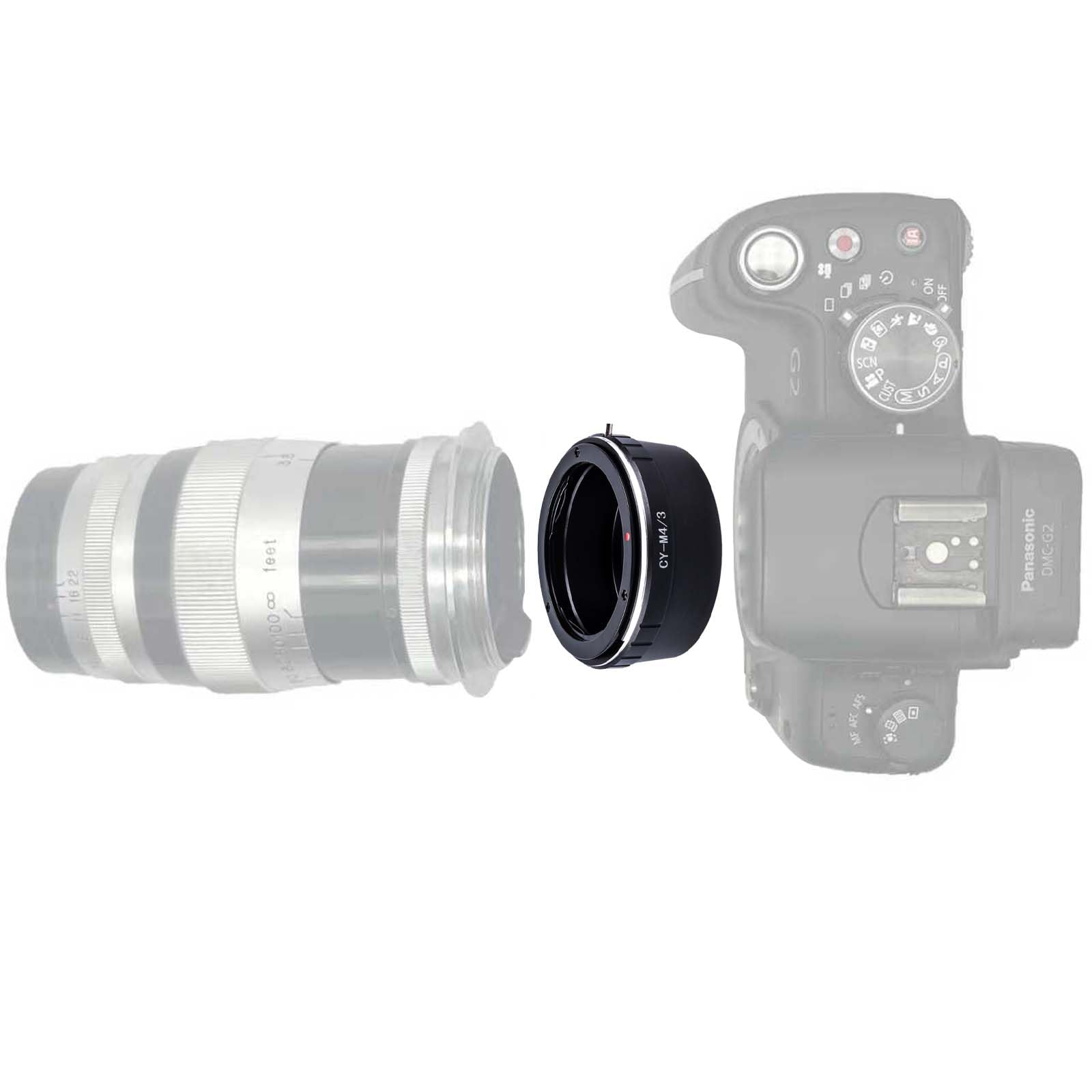 C/Y to M4/3 Adapter Compatible with Contax/Yashica C/Y Lens to Micro Four Thirds 4/3 Camera &,for Olympus OM-D E-M10 II E-M5 II E-M1 E-M5 E-M10 E-PL5 E-PM2 E-P3 E-PL3 E-PM1 E-PL2 E-PL1 E-P2 E-P1